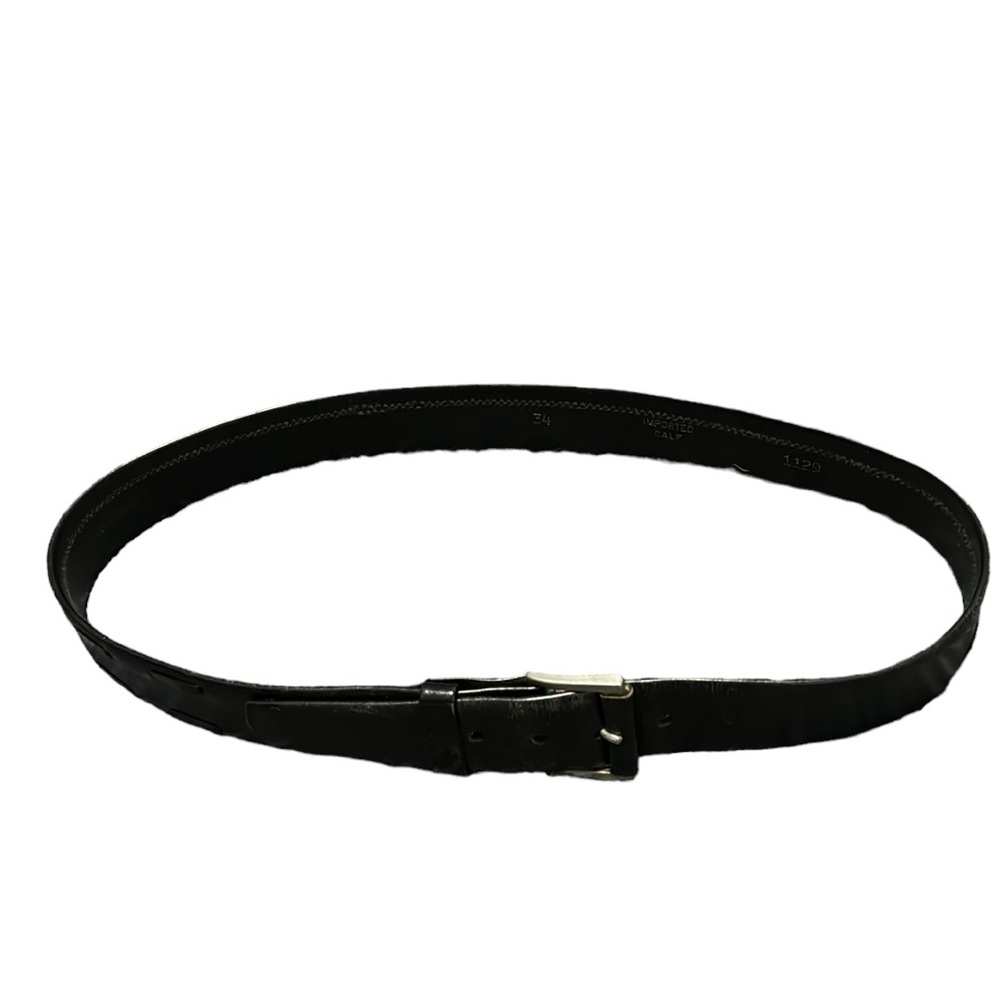 Vintage Pierre Cardin black leather belt. Size 34. GUC